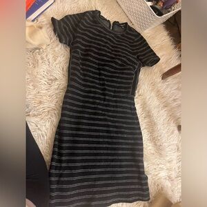 Madewell striped fitted dress